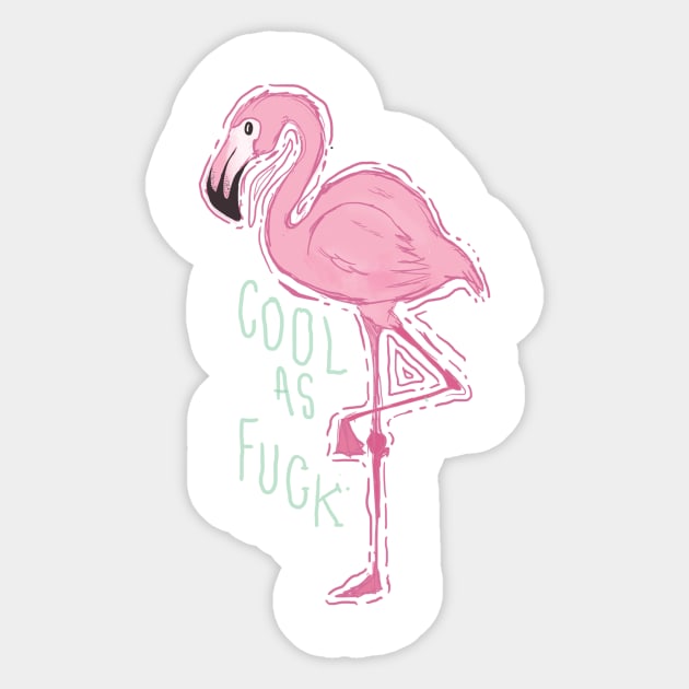 pink flamingo Sticker by joshua7